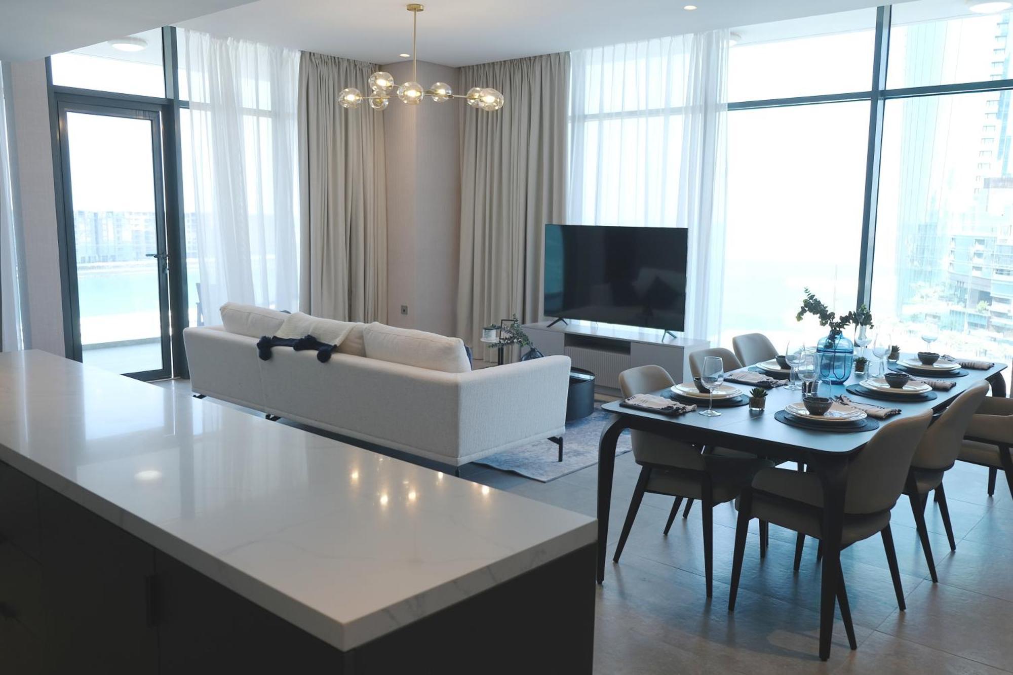 Charthouse Bahrain Hotel Manama Exterior photo A living room in a 3-bedroom apartment