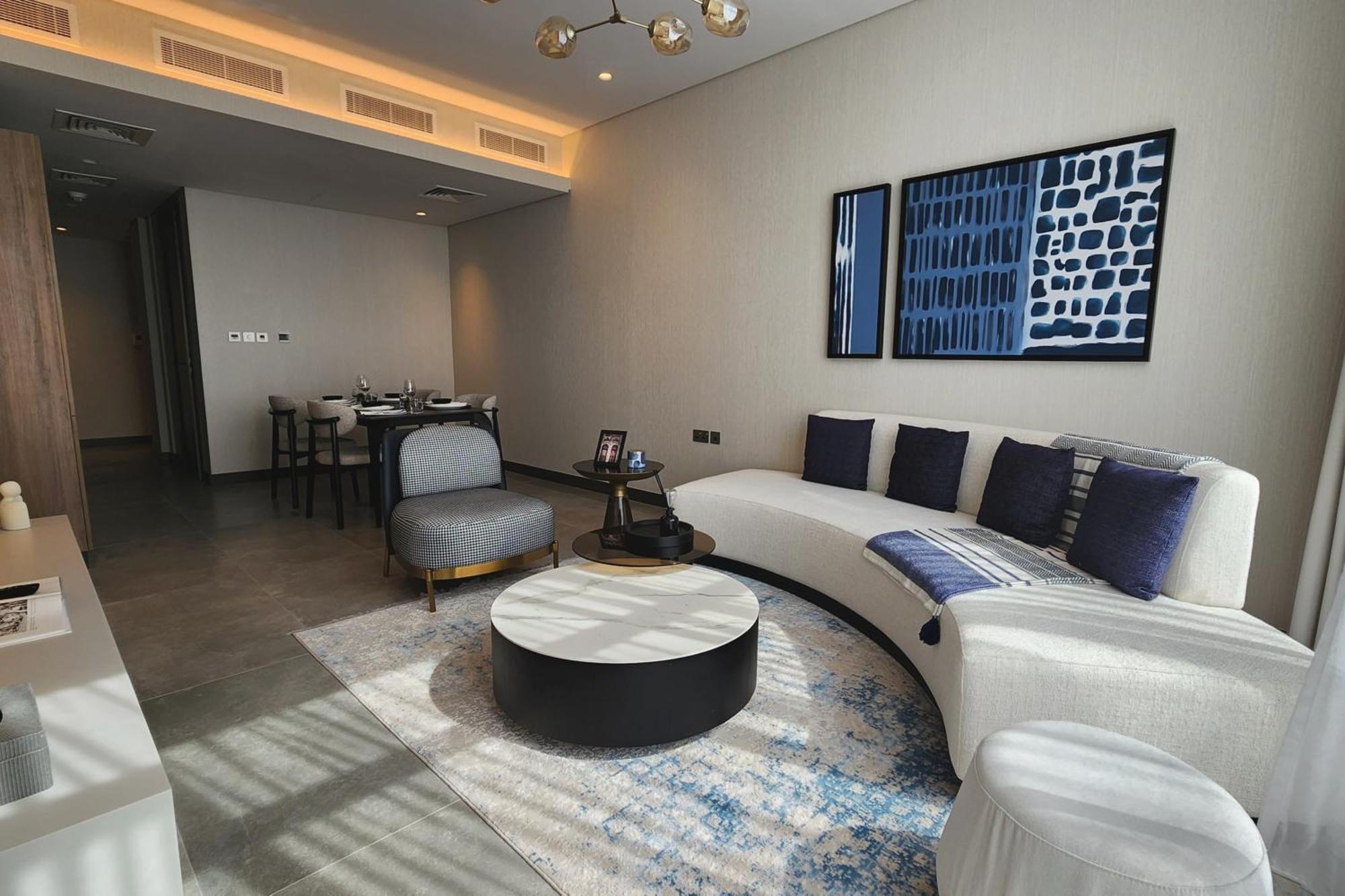 Charthouse Bahrain Hotel Manama Exterior photo A living room at the Ritz-Carlton, DIFC